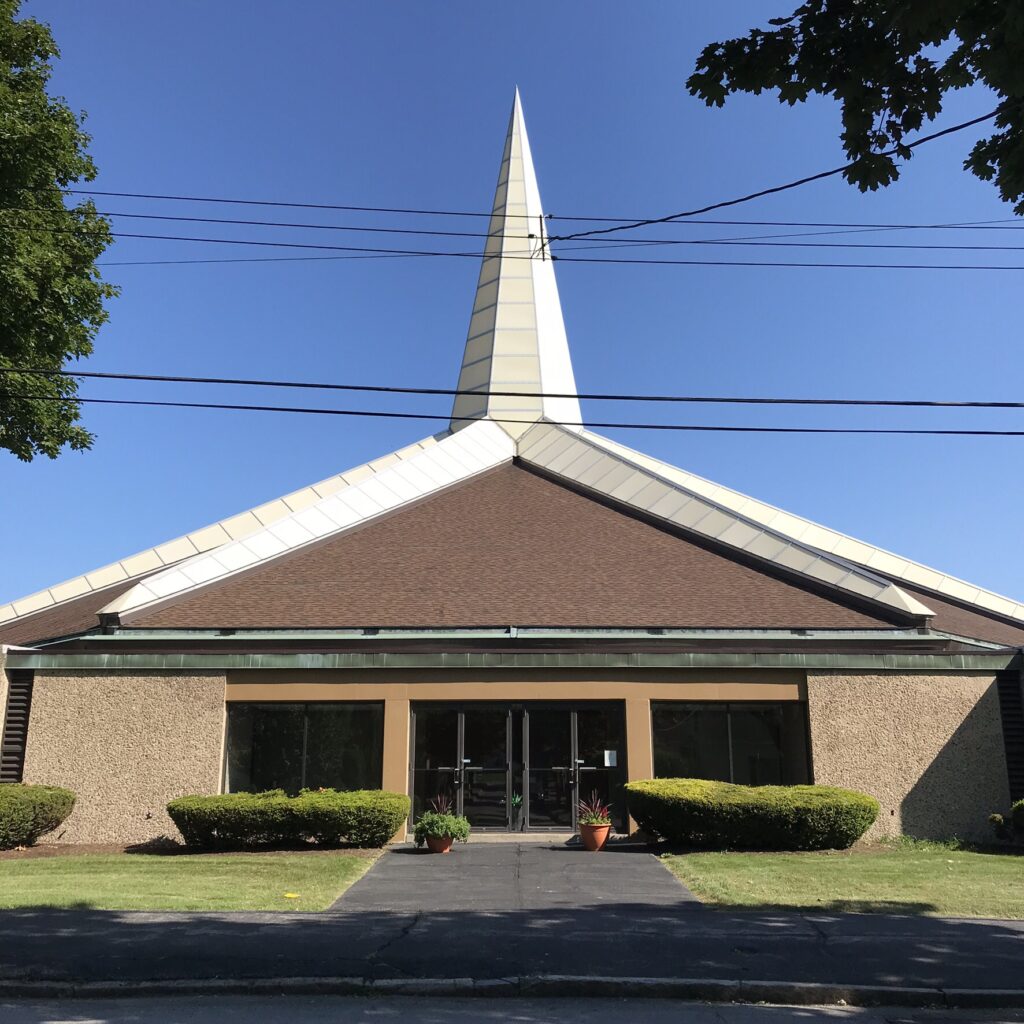 A pointy church